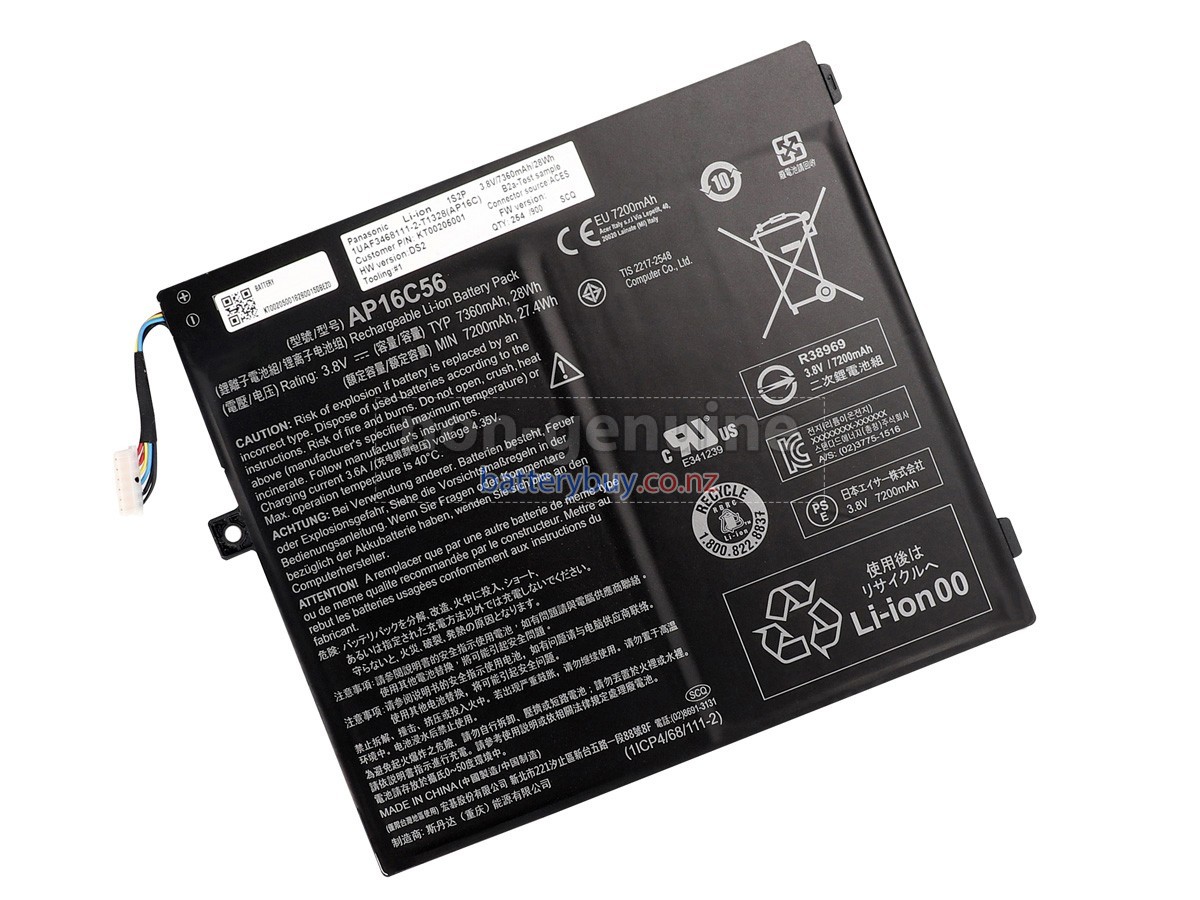 replacement Acer SWITCH V 10 SW5-017P-14E0 battery