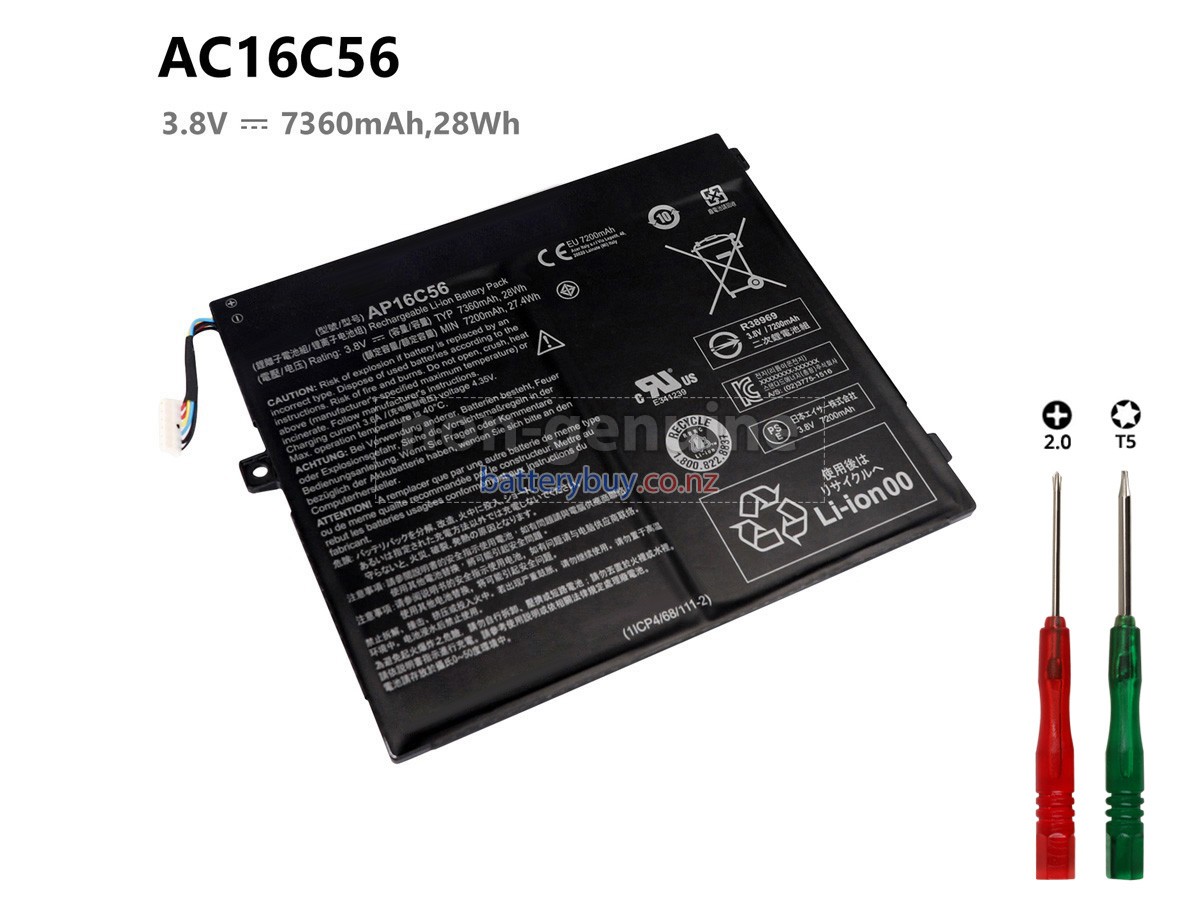 replacement Acer SWITCH V 10 SW5-017-12E8 battery