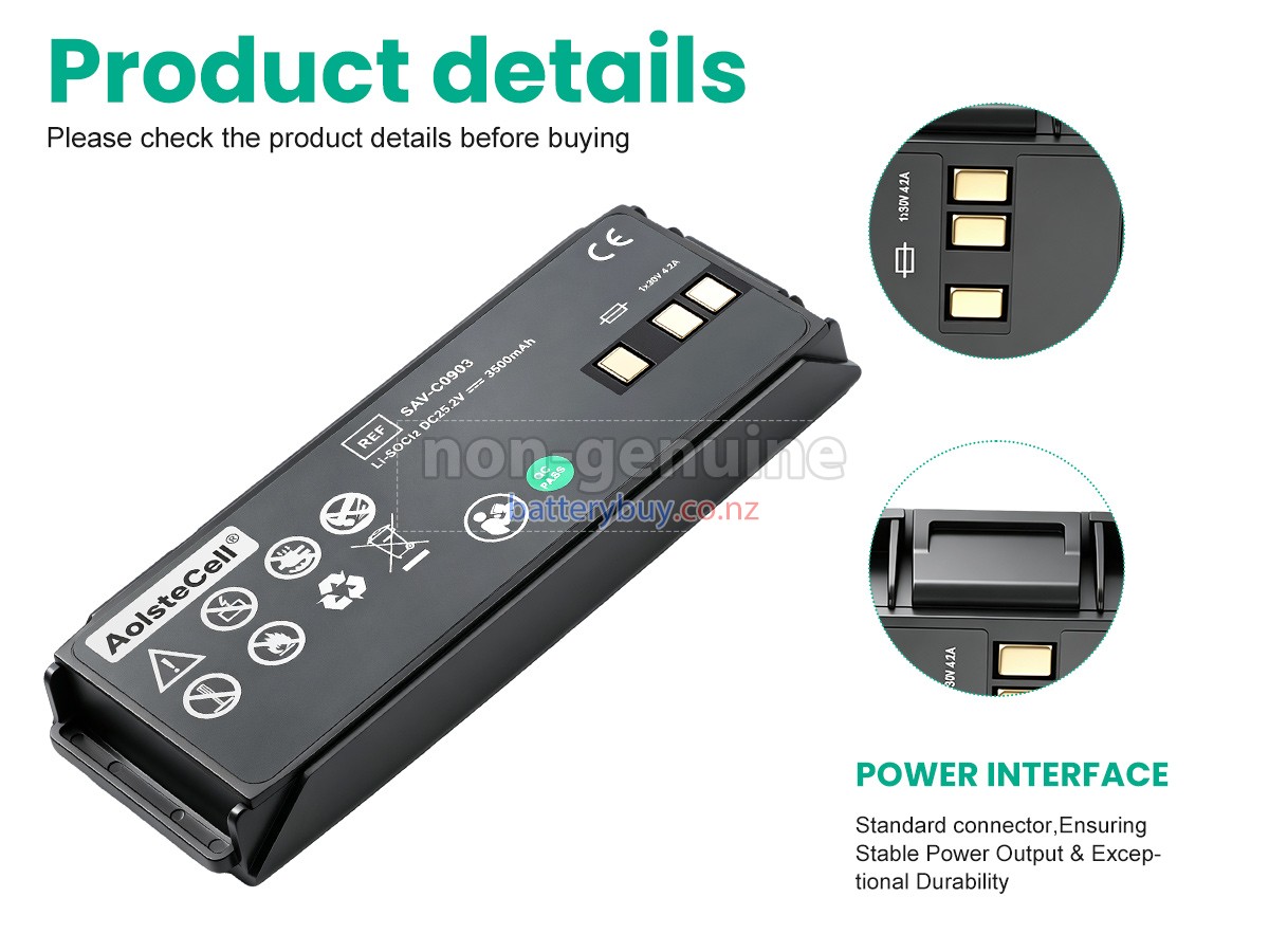 replacement AMI Italia SAVER ONE DEFIBRILLATOR battery