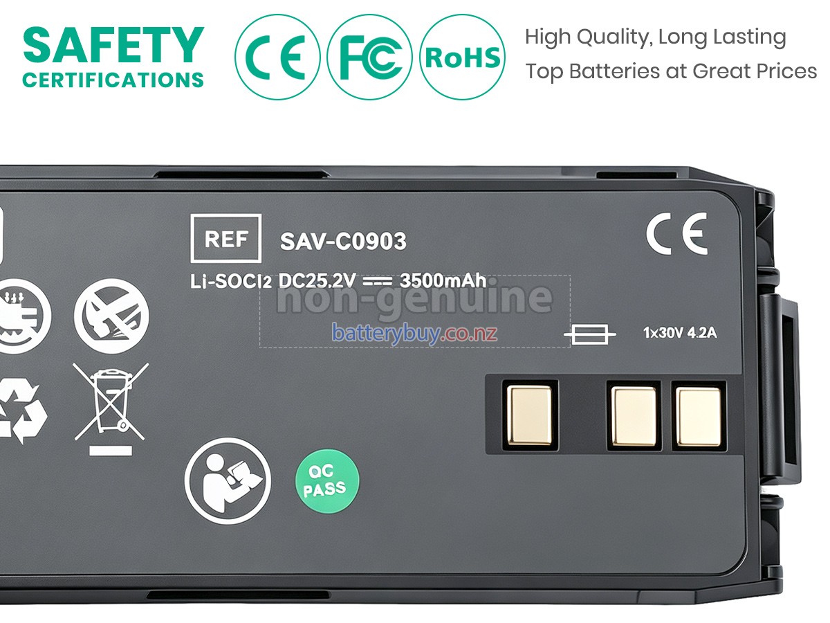 replacement AMI Italia SAVER ONE DEFIBRILLATOR battery