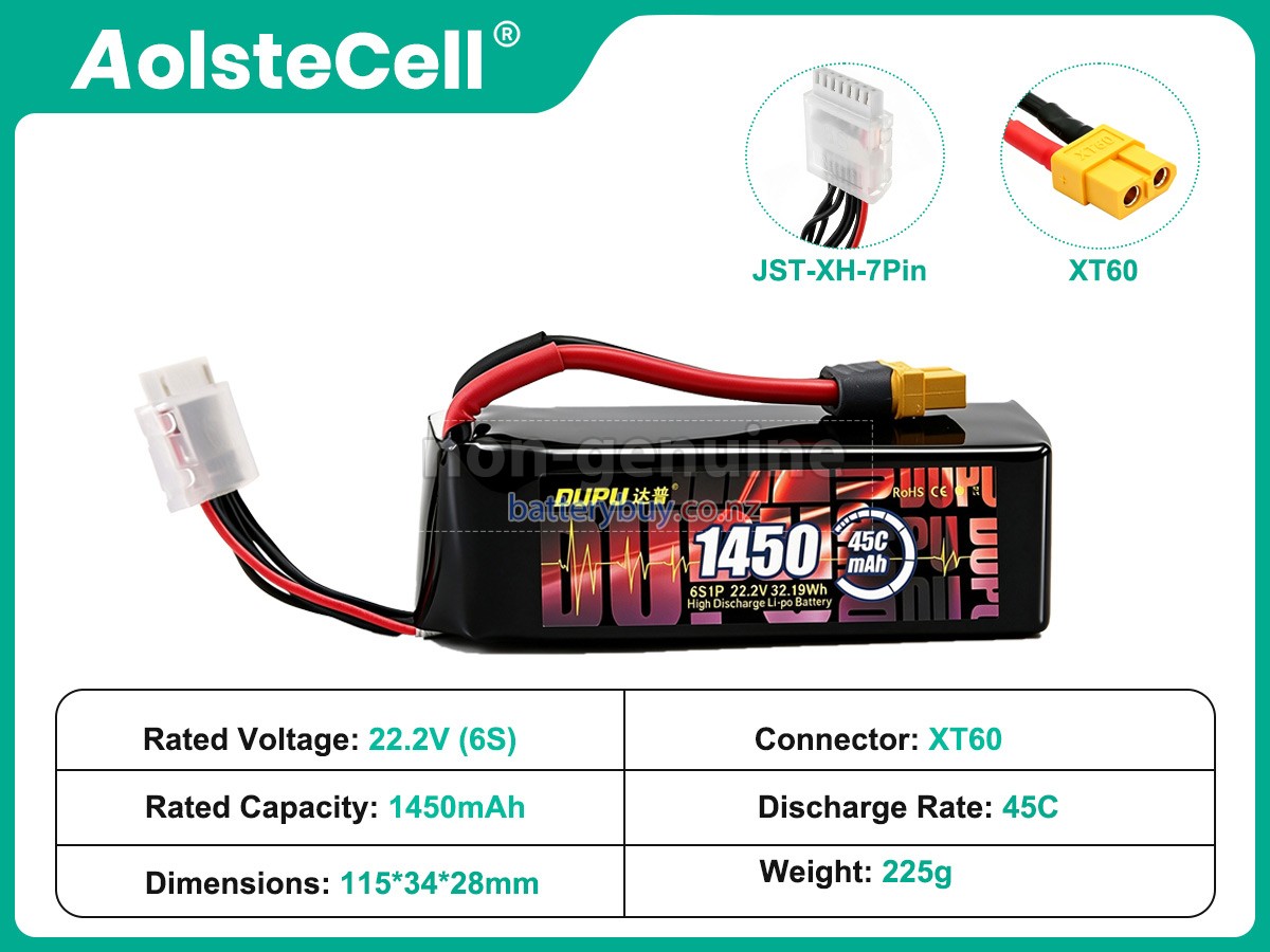 replacement AolsteCell 22.2V 1450MAH 45C XT60 battery