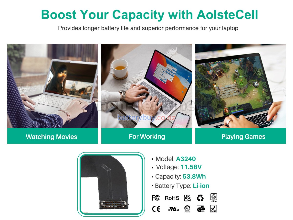 replacement Apple A3240 EMC 8781 battery