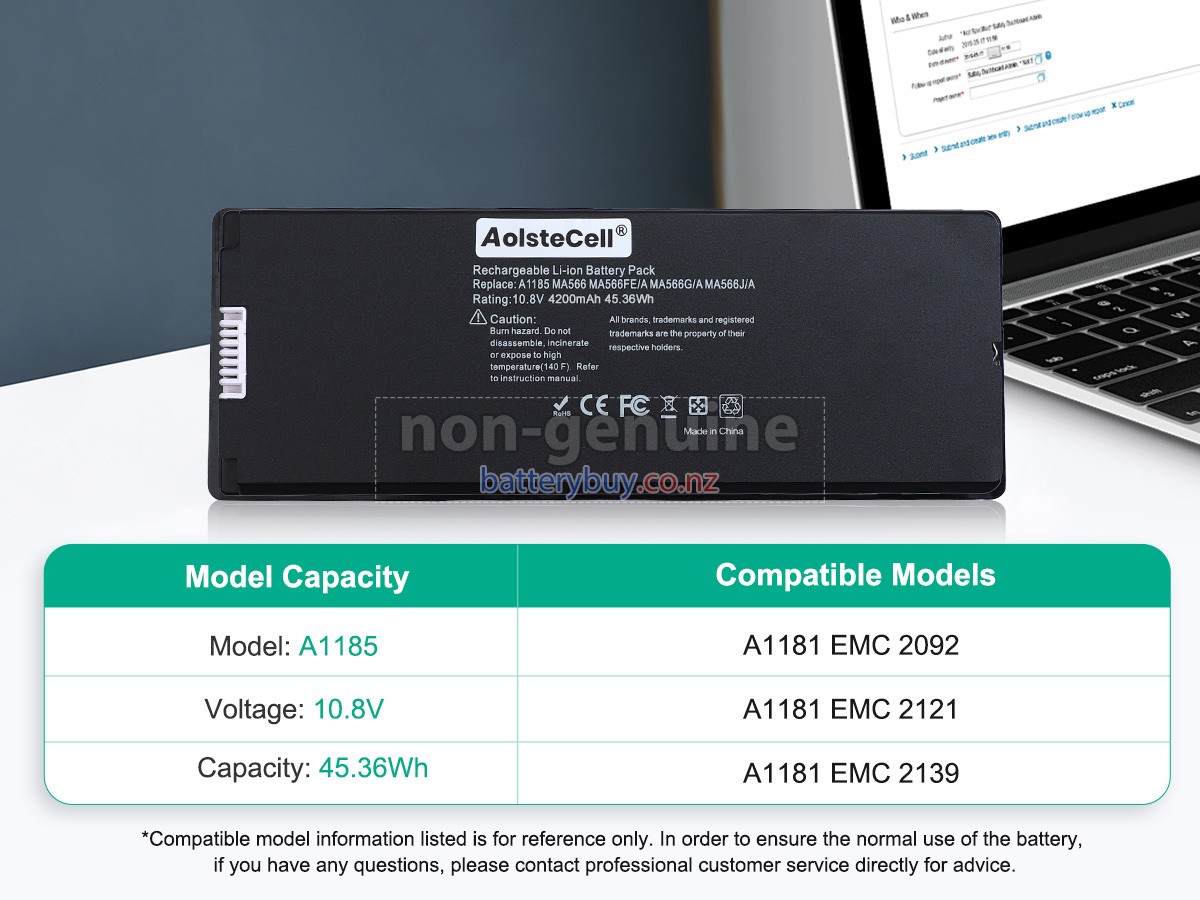 replacement Apple MacBook 13 inch MA254*/A battery