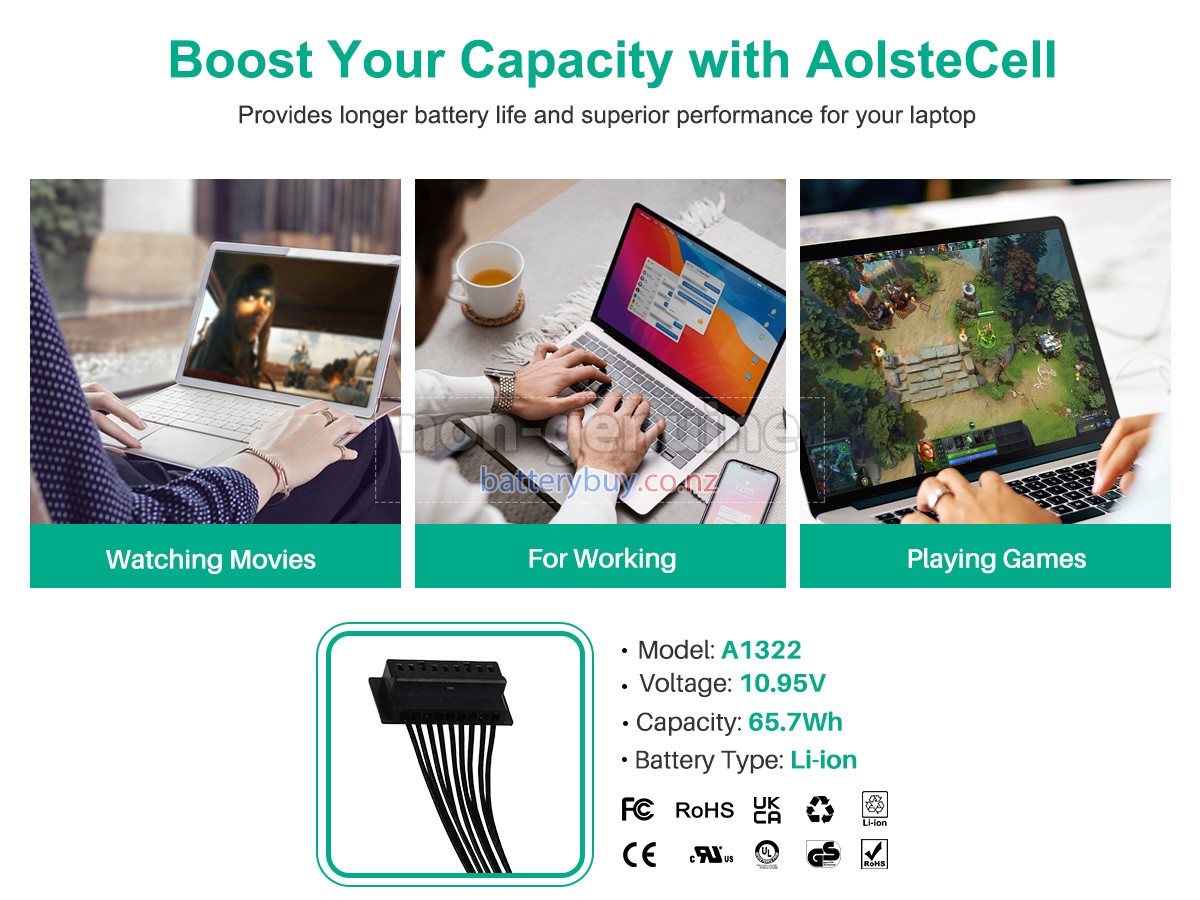 replacement Apple MacBook Pro 13 inch A1278 (Mid 2012) battery