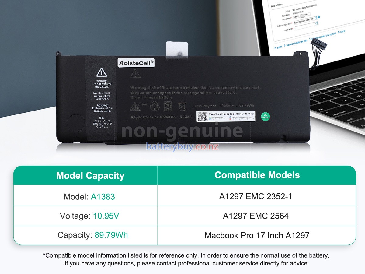 replacement Apple MacBook Pro 17 inch MD311HN/A battery
