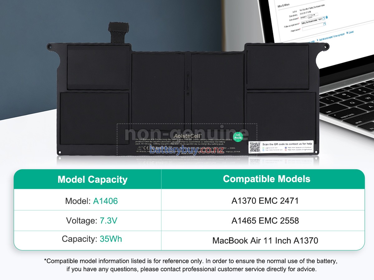 replacement Apple MacBook Air 11 inch A1370 (Mid 2011) battery