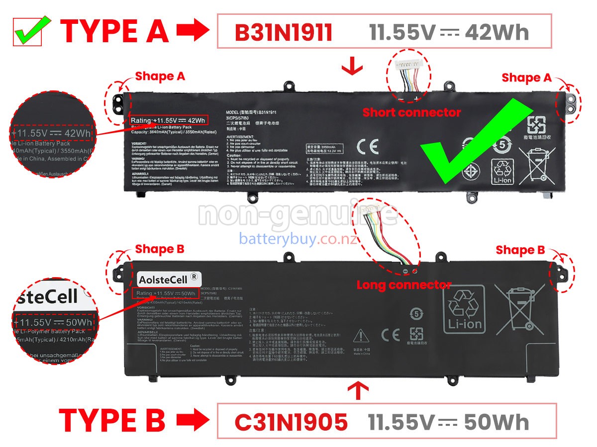 replacement Asus VivoBook S14 S433EA-EB099T battery