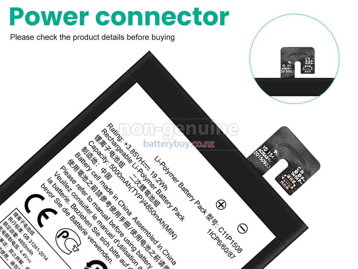 replacement Asus C11P1508 battery
