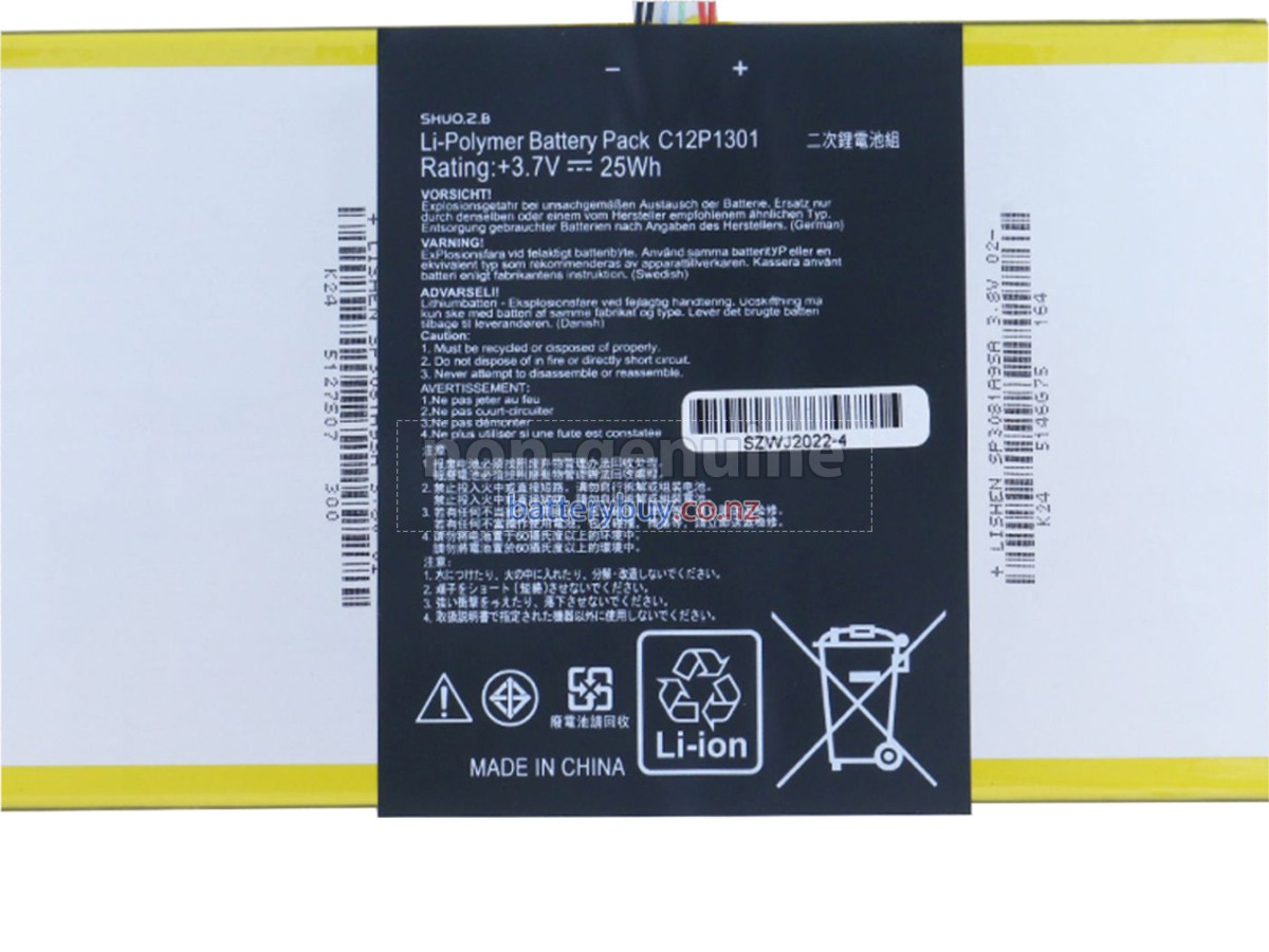 replacement Asus Transformer Pad TF303K-1D020A battery