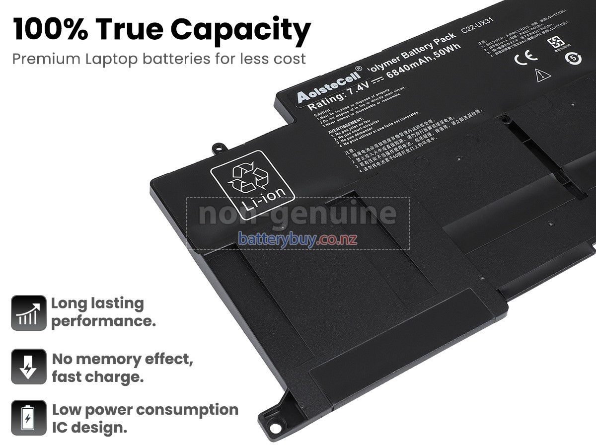 replacement Asus ZenBook UX31E battery