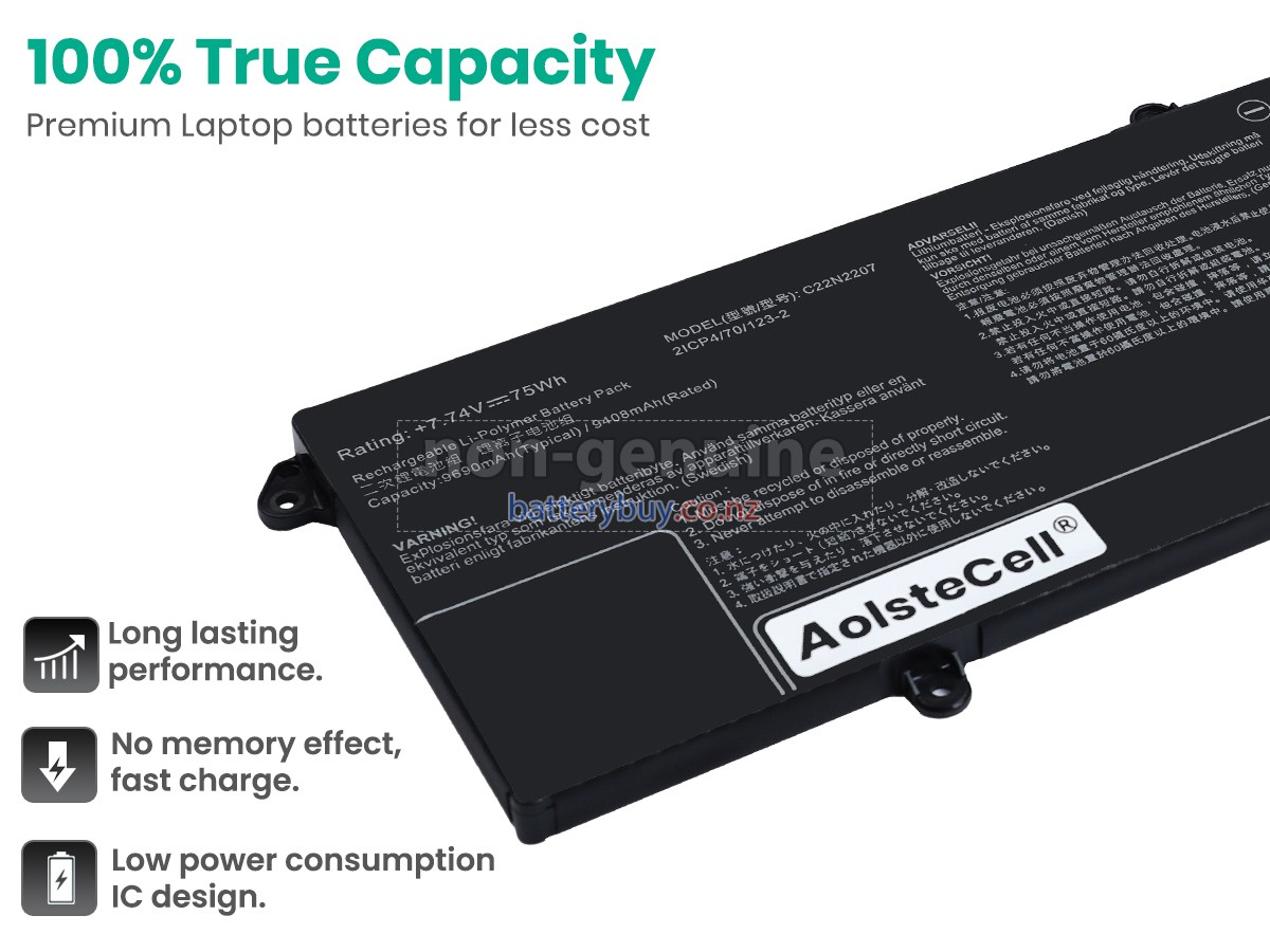 replacement Asus VivoBook S 15 OLED S5507QA-MA051W battery