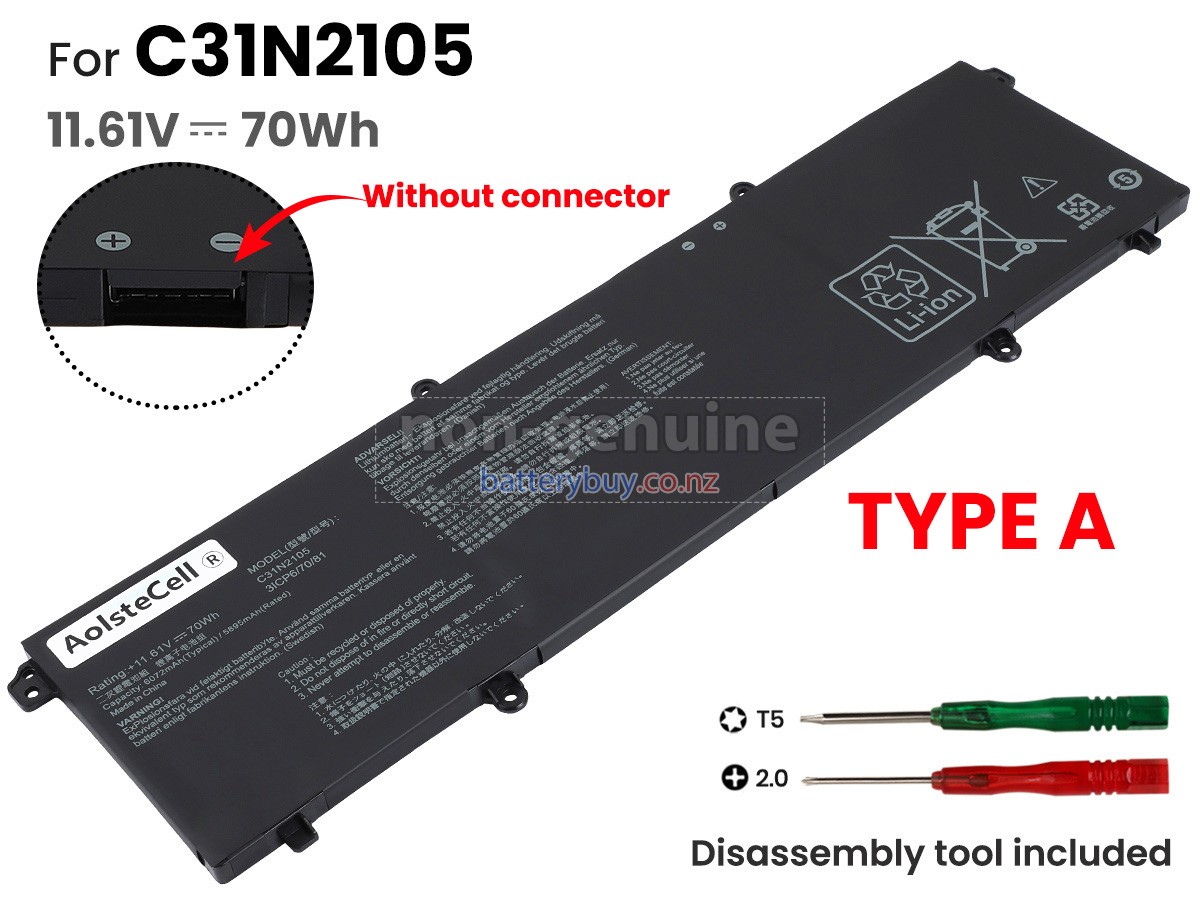 replacement Asus VivoBook Pro 15 OLED K6500ZC battery