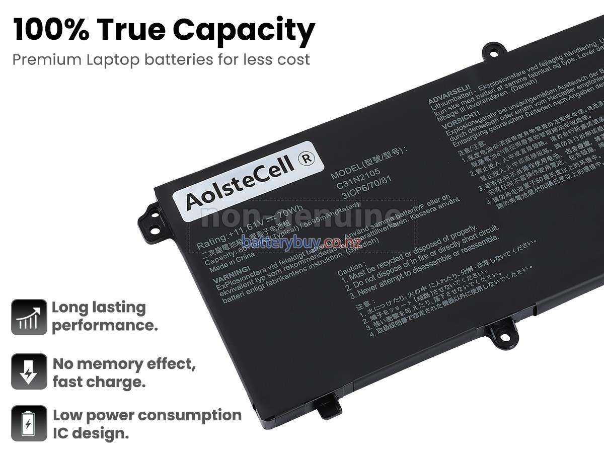 replacement Asus VivoBook Pro 15 OLED K6500ZC battery