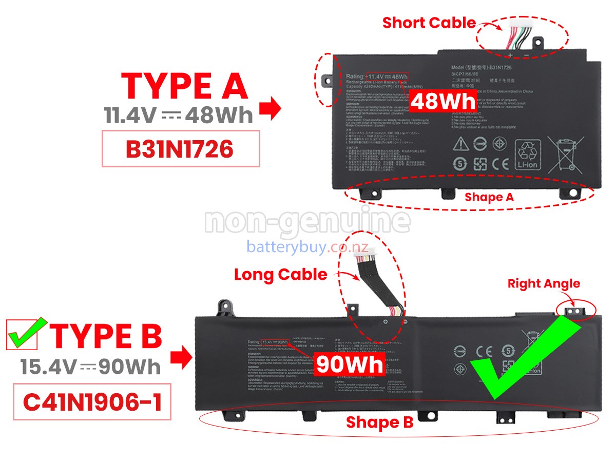 replacement Asus TUF GAMING F15 FX506HC-HN005T battery