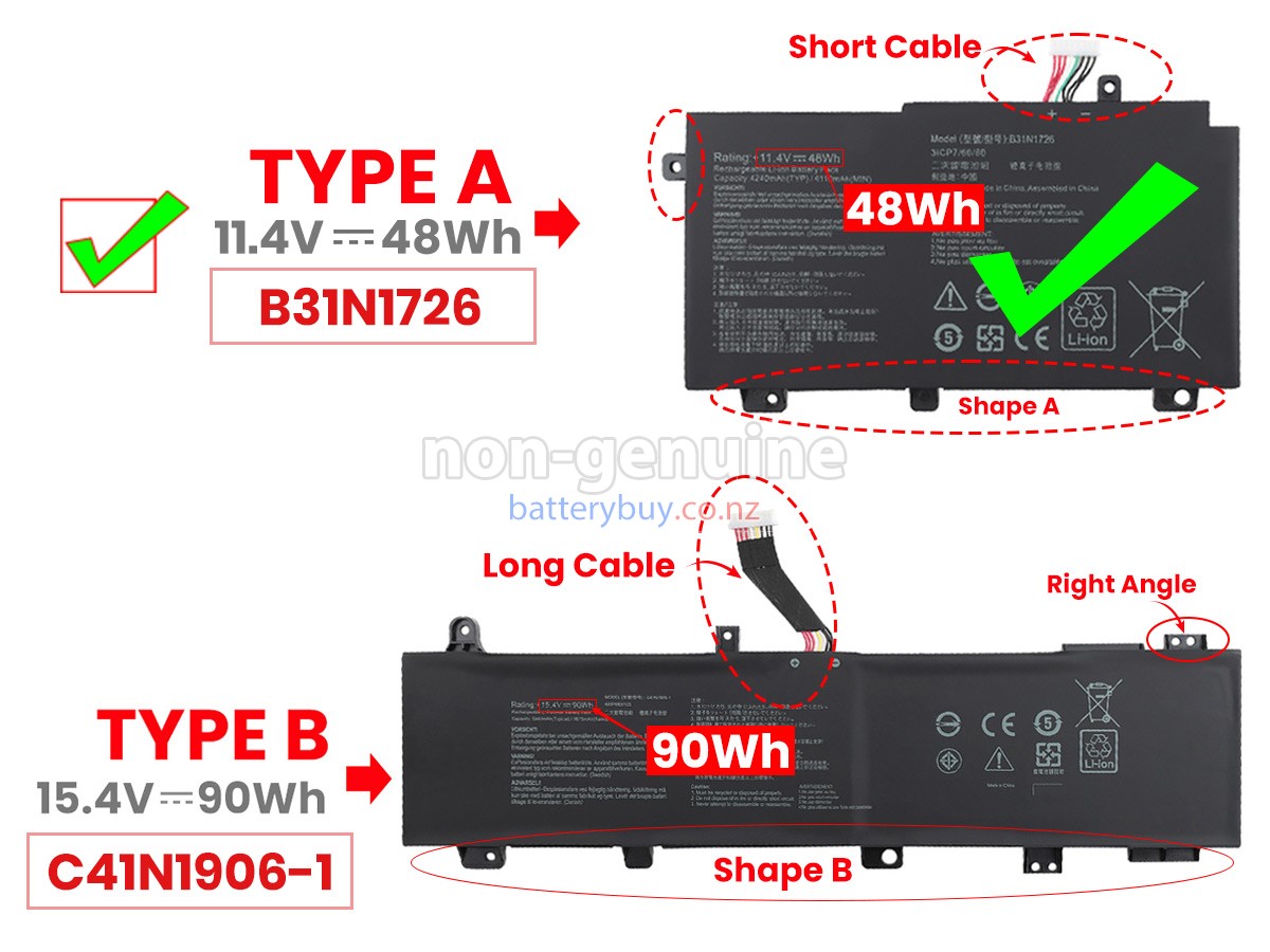 replacement Asus TUF GAMING F15 FX506HC-HN005T battery