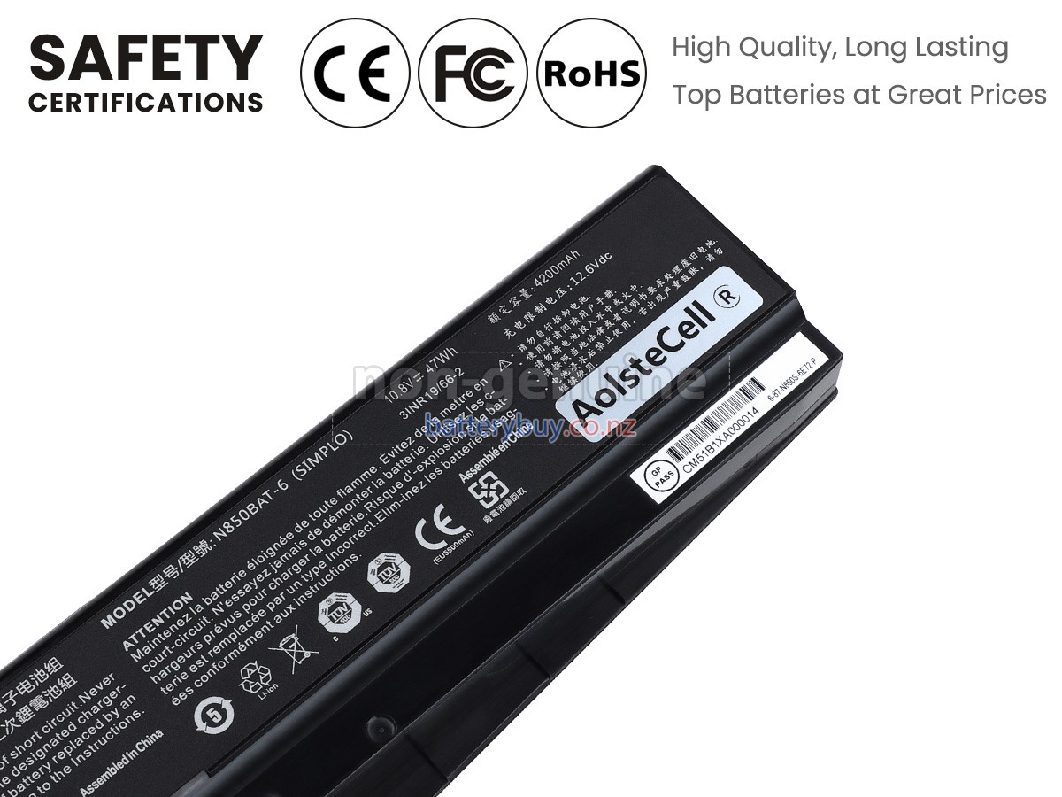 replacement Clevo N870HJ1 battery