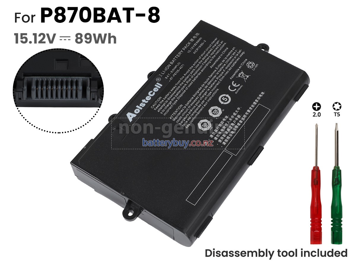 replacement Clevo P870BAT-8 battery