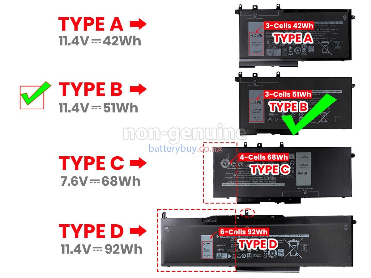 replacement Dell P60F001 battery