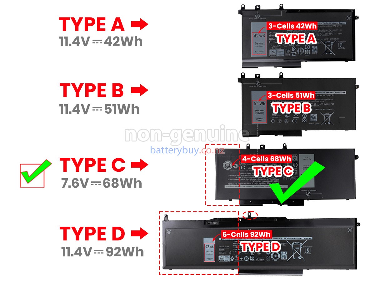 replacement Dell P60F001 battery