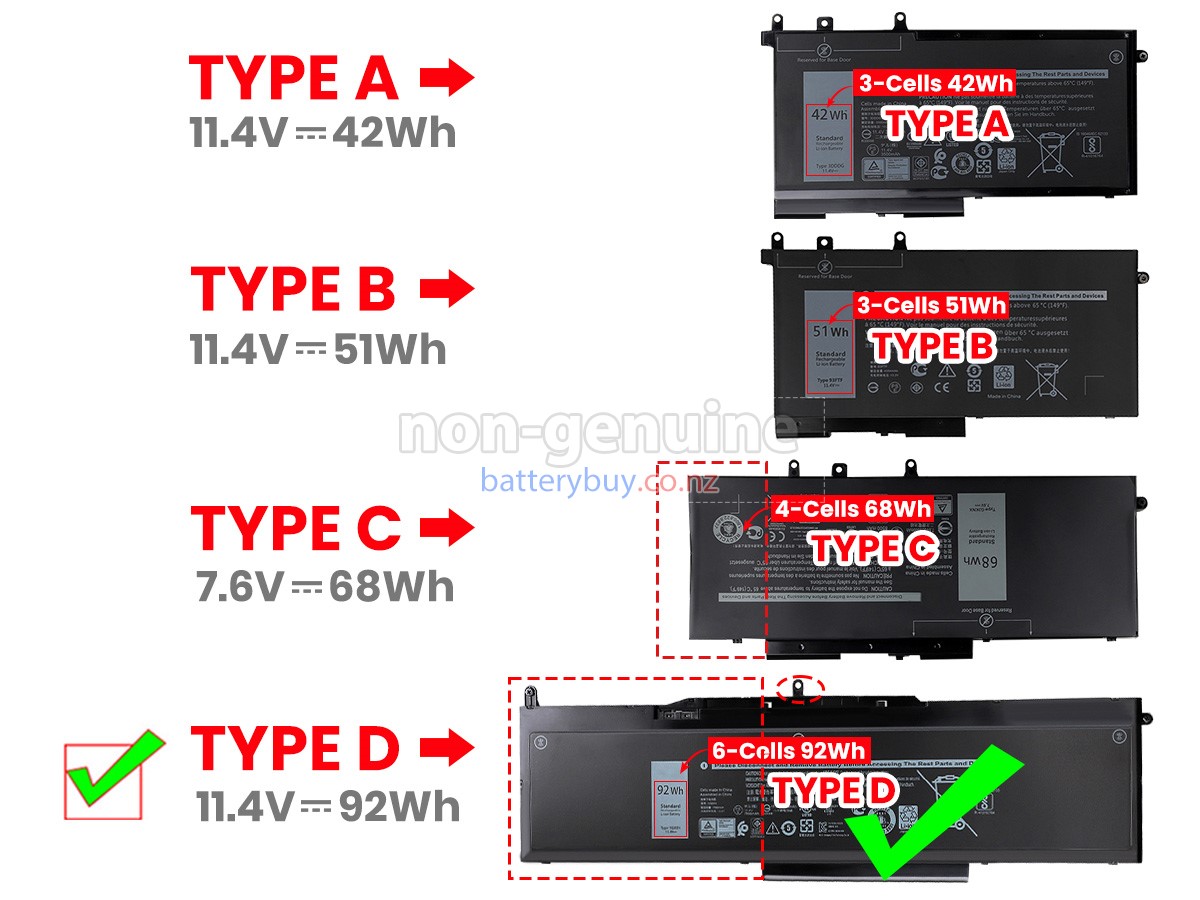 replacement Dell P60F001 battery