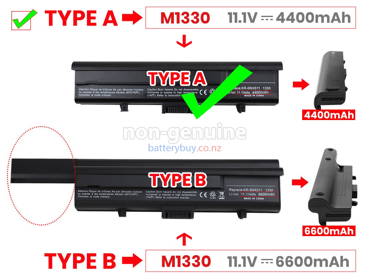 replacement Dell NT349 battery