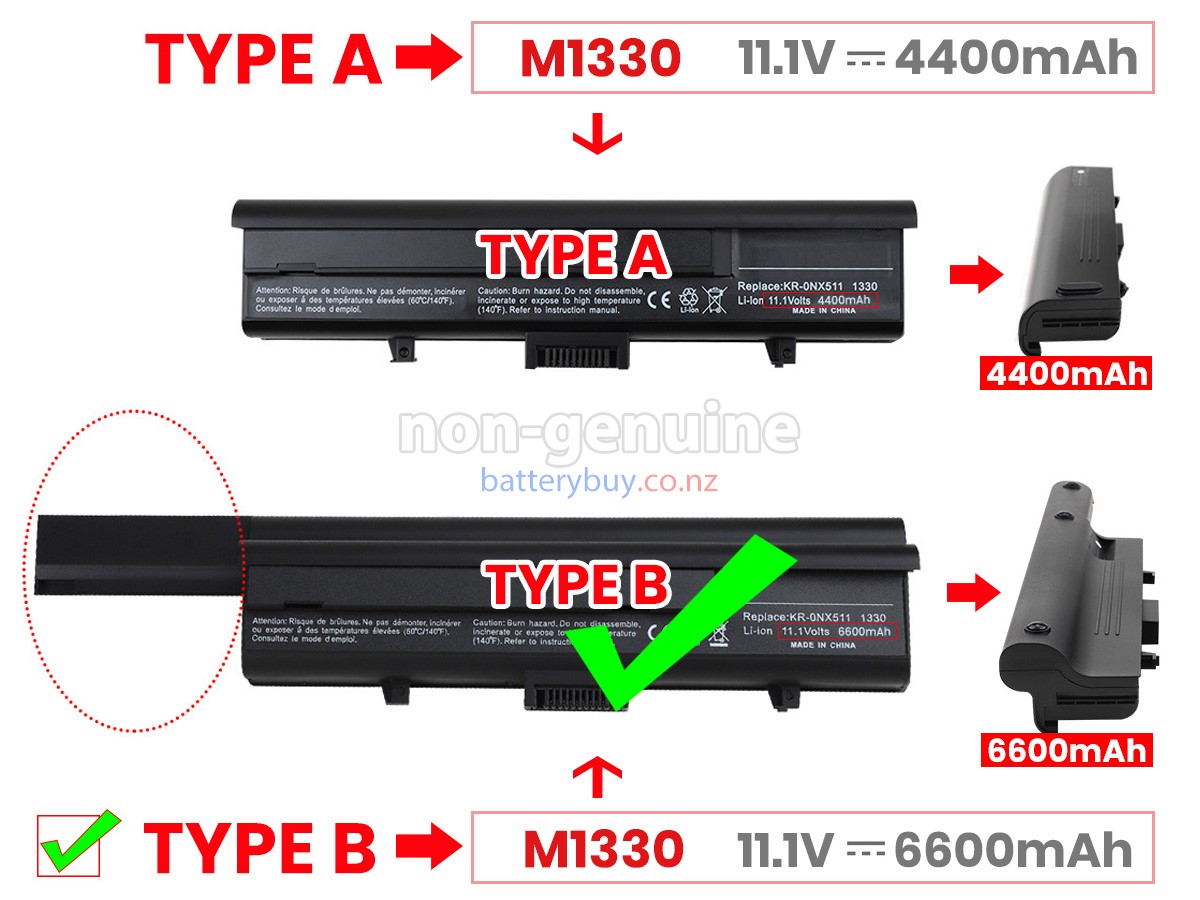 replacement Dell NT349 battery