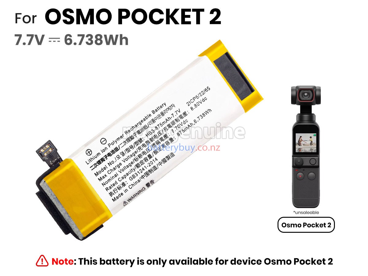 replacement DJI OSMO POCKET 2 battery