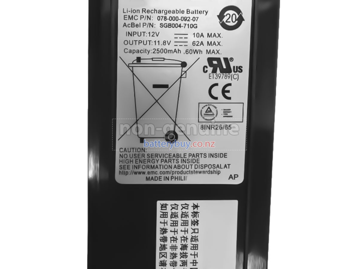 replacement EMC 078-000-104 battery