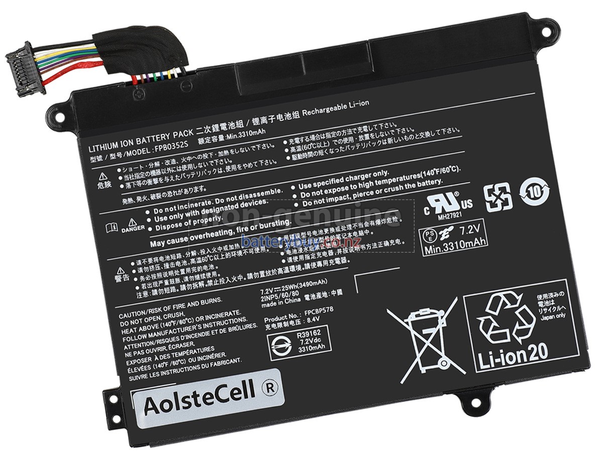 replacement Fujitsu FPCBP578 battery