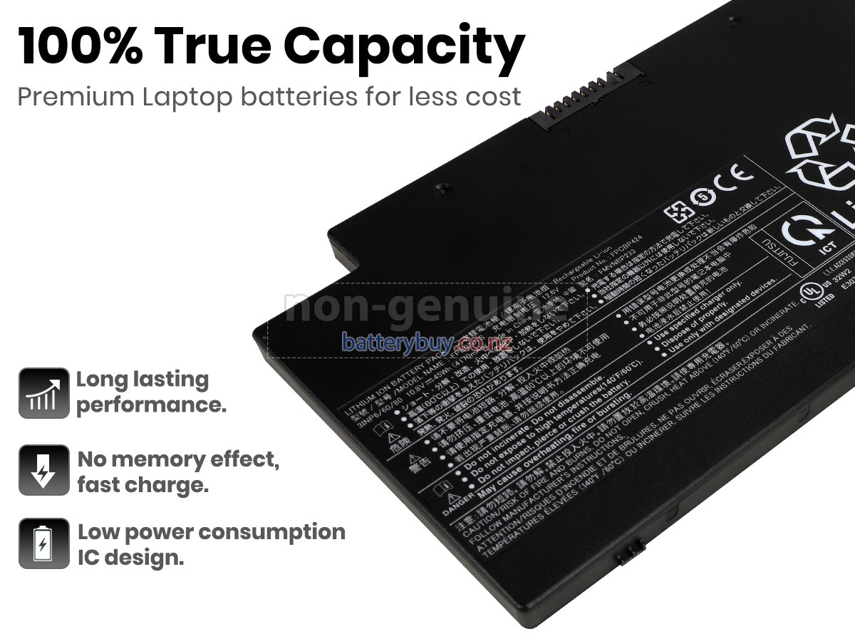 replacement Fujitsu FPCBP424 battery