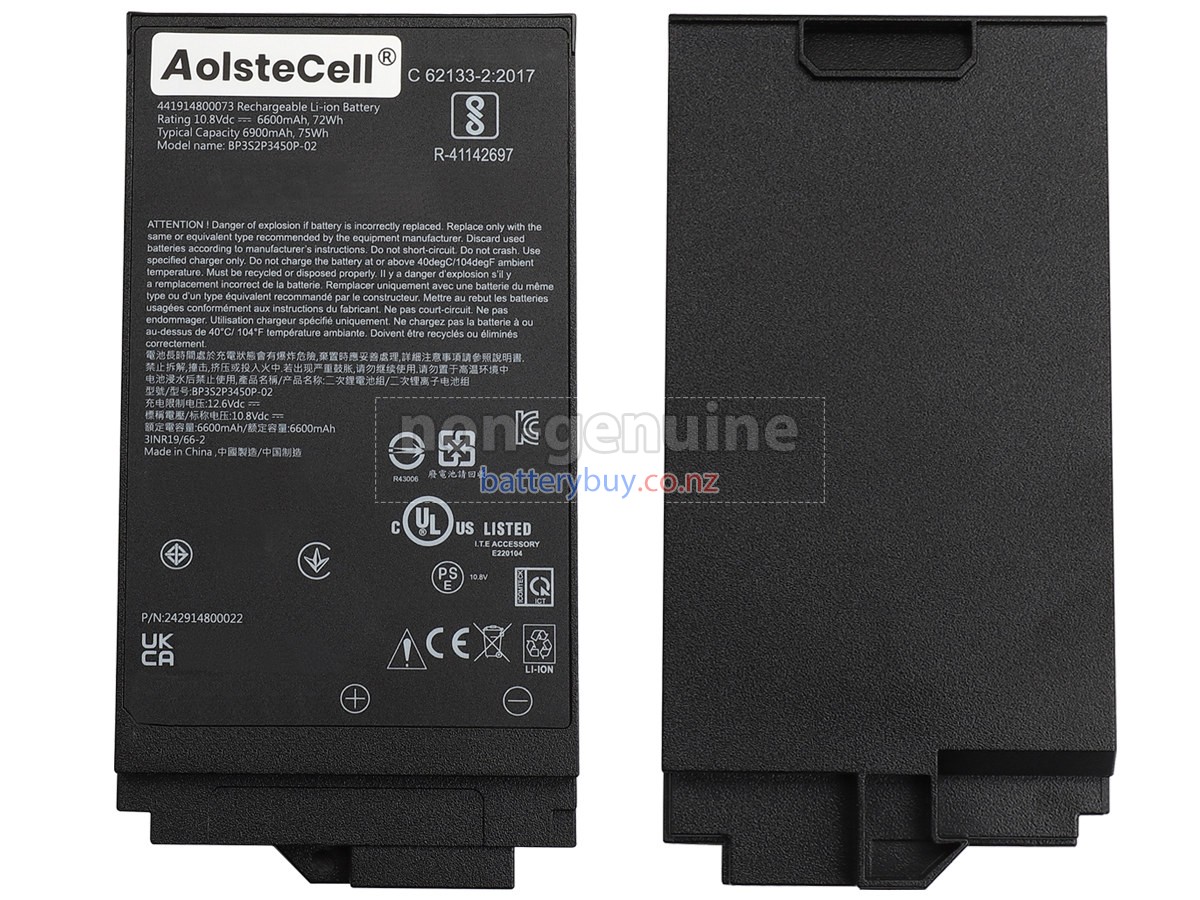 replacement Getac S410 G4 battery