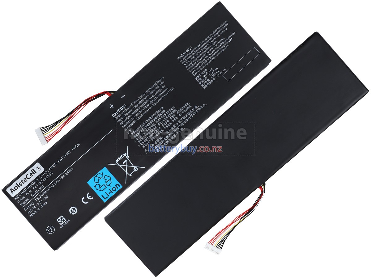 replacement Gigabyte GAG-J40 battery