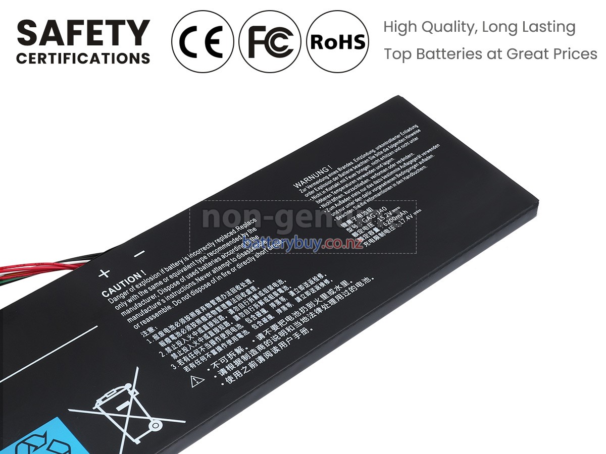 replacement Gigabyte GAG-J40 battery