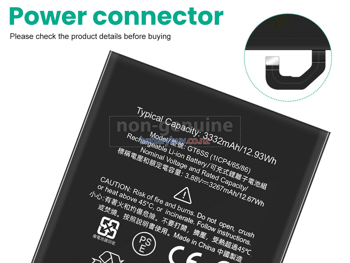 replacement Google GT6SS battery