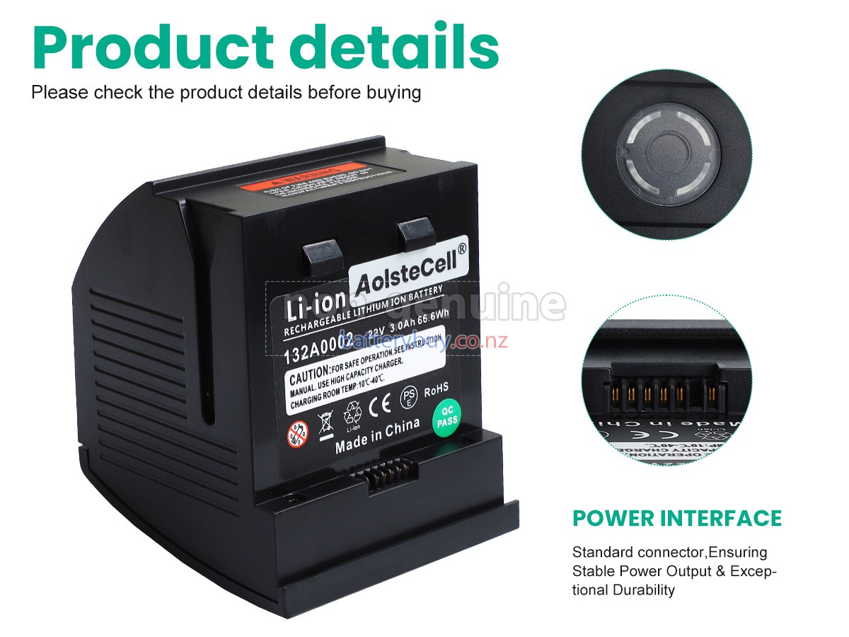 replacement Gtech 103A022 battery