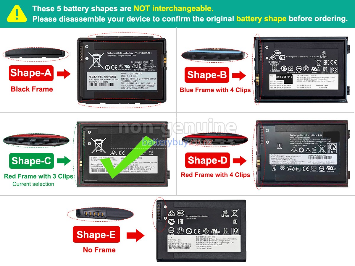 replacement Honeywell CT50-BTSC battery