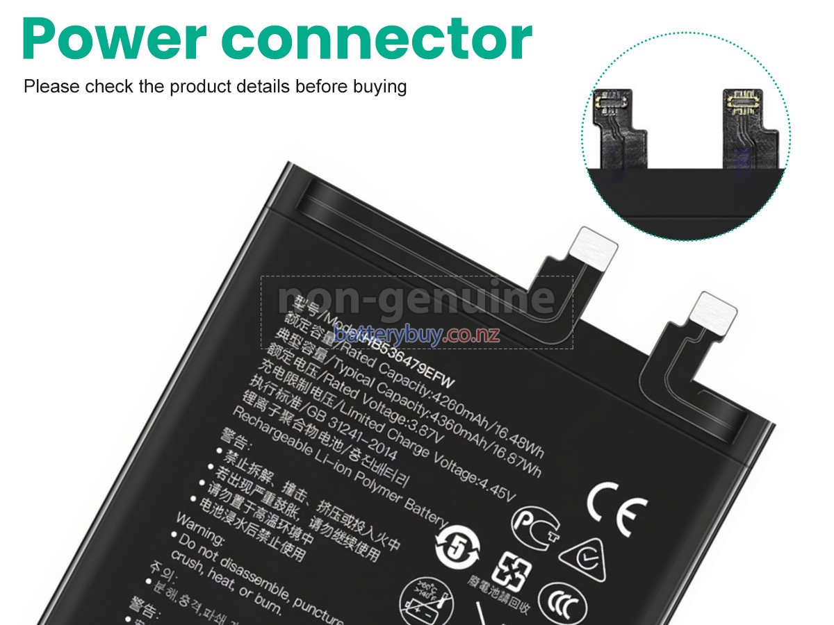 replacement Huawei P50 PRO JAD-LX9 battery