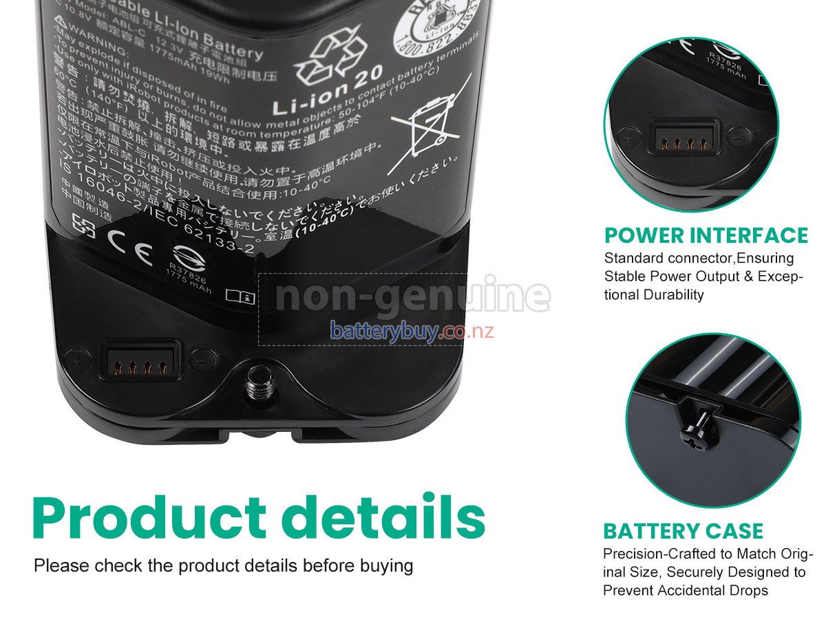 replacement Irobot BRAAVA JET M6 battery