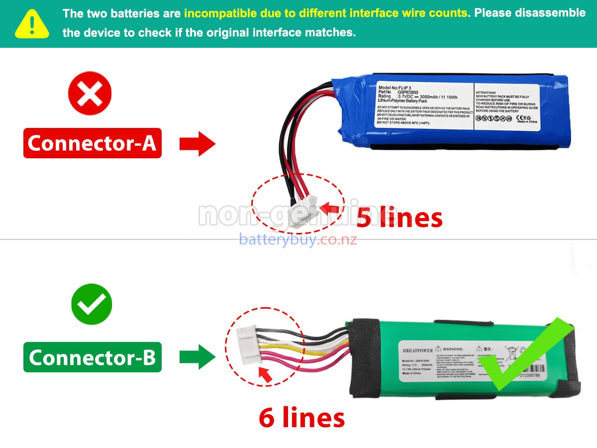 replacement JBL FLIP 3 PORTABLE SPEAKER battery