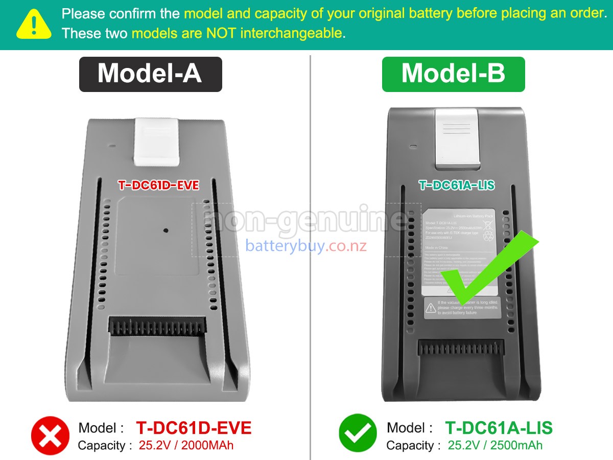 replacement JIMMY H8 FLEX battery