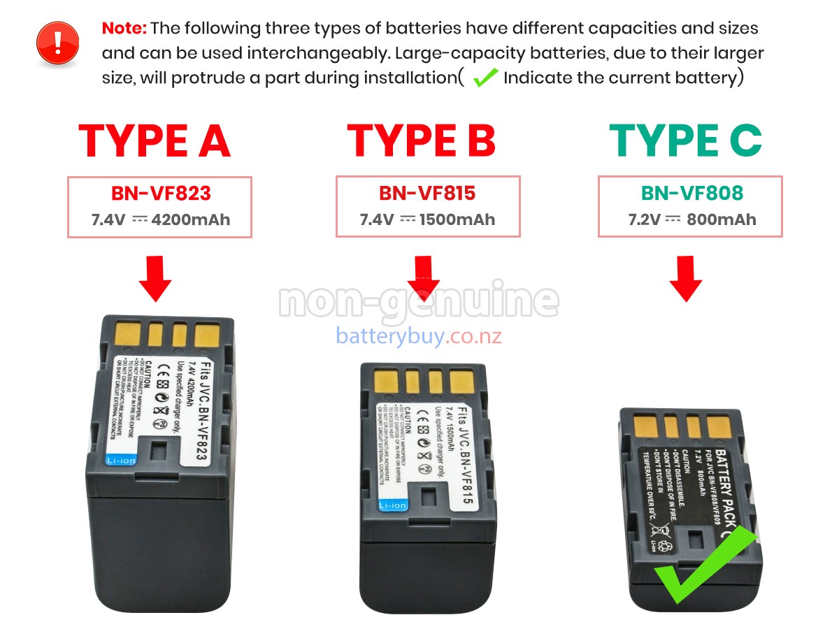 replacement JVC GR-D793 battery