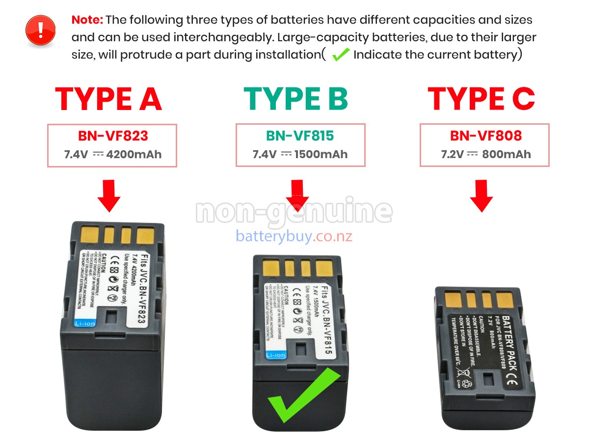 replacement JVC GR-D793 battery