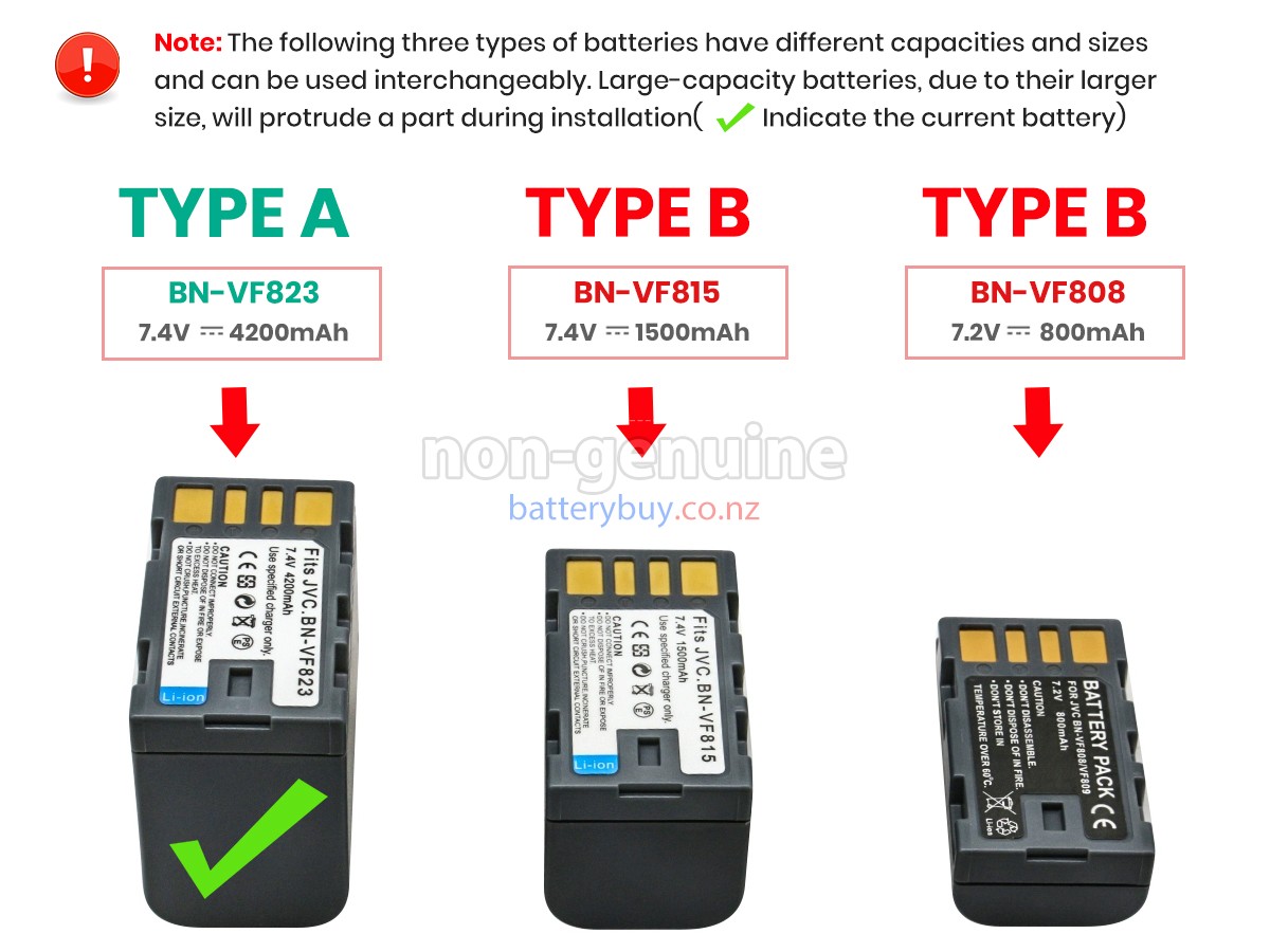replacement JVC GR-D793 battery