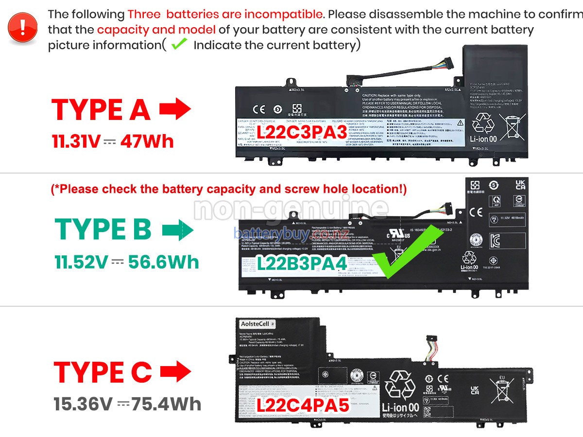 replacement Lenovo IdeaPad SLIM 5 16ABR8-82XG0061MX battery