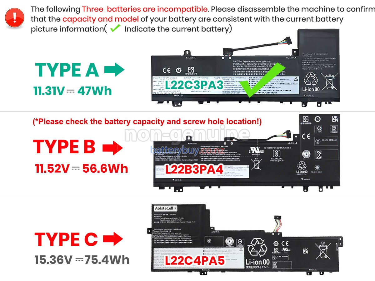 replacement Lenovo IdeaPad SLIM 5 16ABR8-82XG0061MX battery
