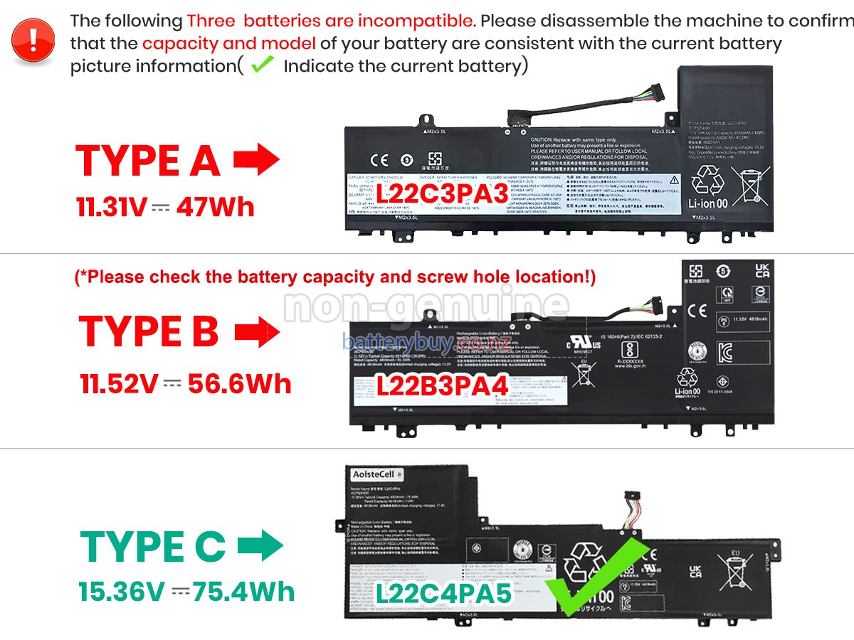 replacement Lenovo IdeaPad SLIM 5 16ABR8-82XG0061MX battery