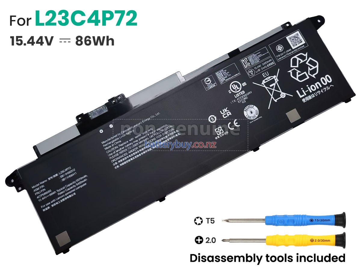 replacement Lenovo L23C4P72 battery
