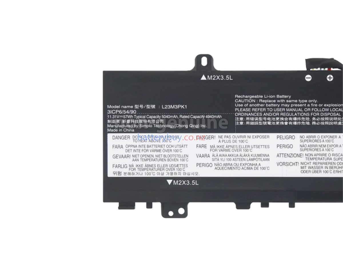 replacement Lenovo L23D3PK1 battery
