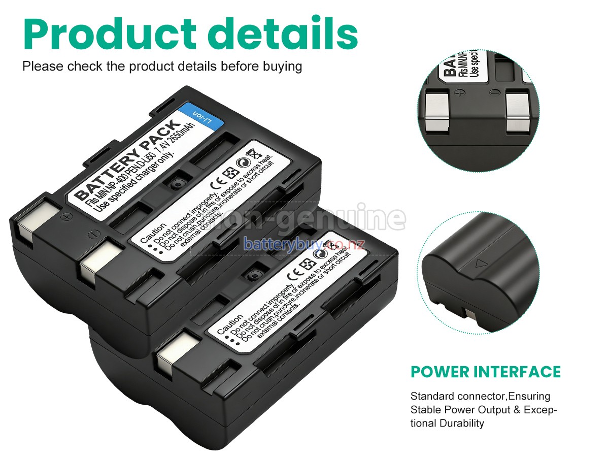 replacement Minolta DIMAGE A2 battery