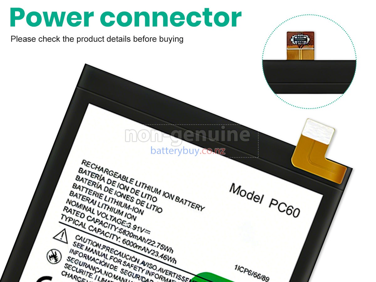 replacement Motorola PC60 battery